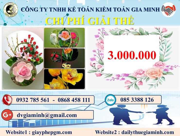 Chi phí dịch vụ giải thể công ty trọn gói tại Bình Thuận