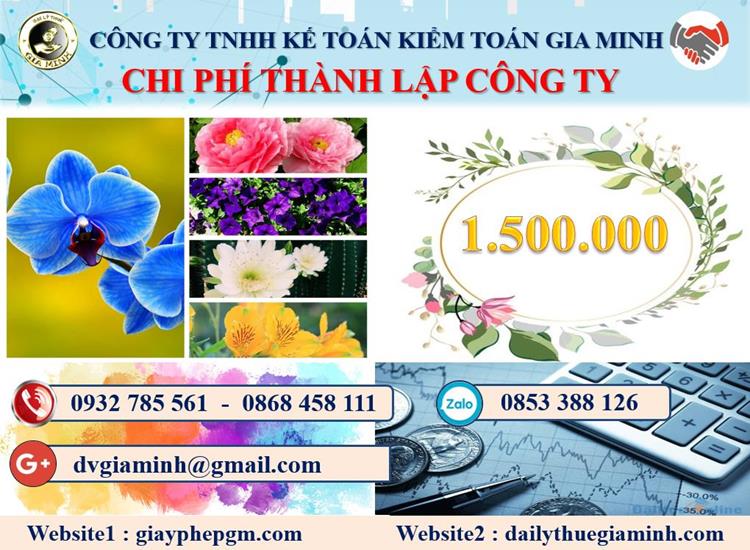 Chi phí dịch vụ thành lập doanh nghiệp tại Thái Bình