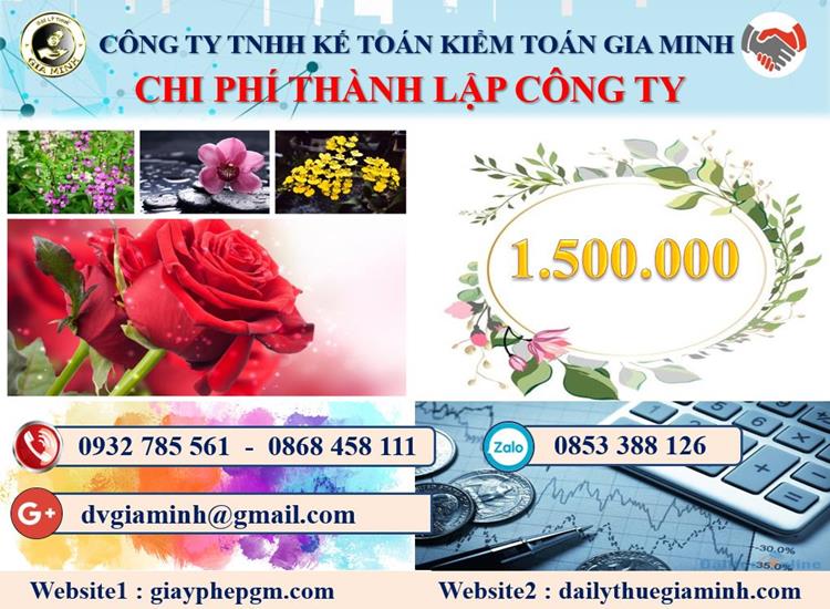 Chi phí dịch vụ thành lập doanh nghiệp tại Thái Nguyên