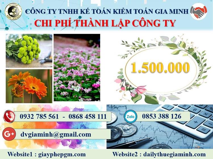 Chi phí thành lập công ty bán buôn phân bón tại Nghệ An