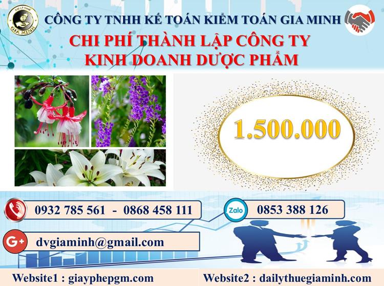 Chi phí thành lập công ty kinh doanh dược phẩm tại Quận Ninh Kiều