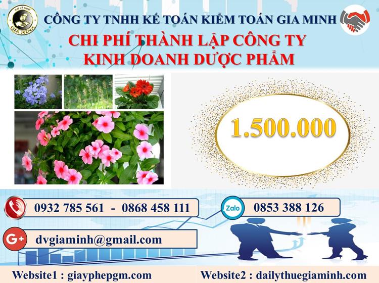 Chi phí thành lập công ty kinh doanh dược phẩm tại Thành Phố Hồ Chí Minh
