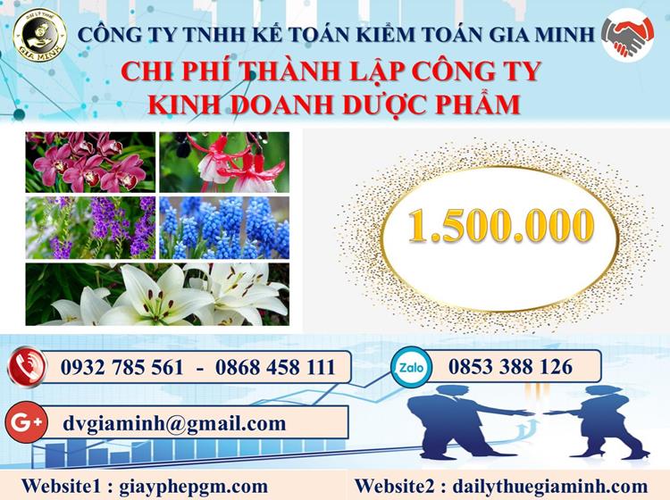 Chi phí thành lập công ty kinh doanh dược phẩm tại Thị Xã Sơn Tây