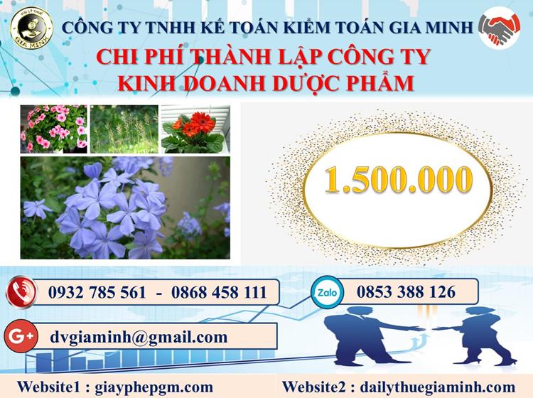 Chi phí thành lập công ty kinh doanh dược phẩm tại TP Hồ Chí Minh
