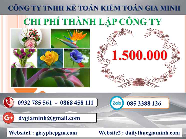 Chi phí thành lập công ty kinh doanh nhôm kính tại Kiên Giang