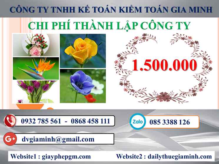 Chi phí thành lập công ty kinh doanh nhôm kính tại Quận Tân Phú