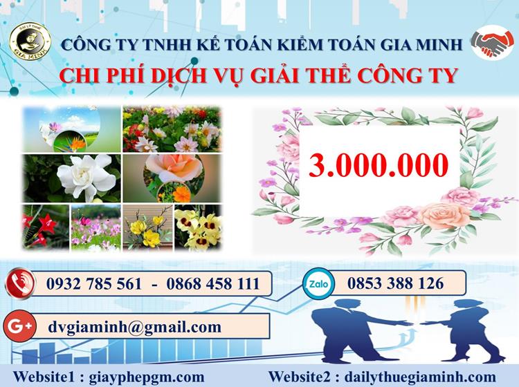 Chi phí thủ tục giải thể công ty tại Bình Thuận