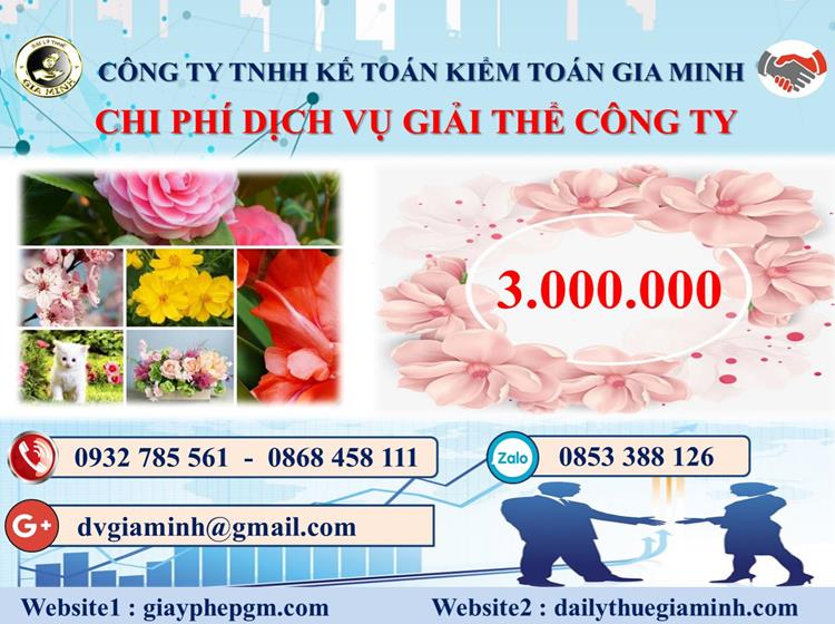 Chi phí thủ tục giải thể công ty tại Hà Giang