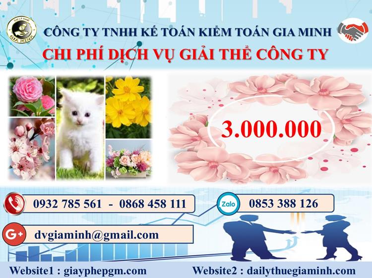 Chi phí thủ tục giải thể công ty tại Huyện Phong Điền