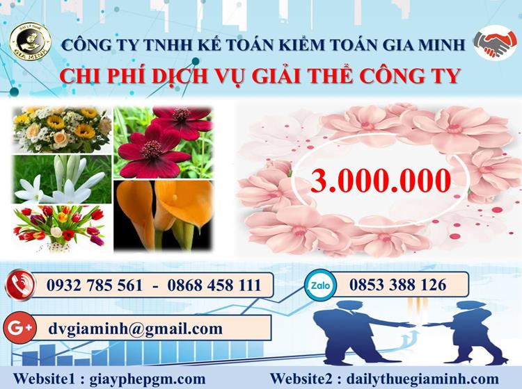Chi phí thủ tục giải thể công ty tại Huyện Phú Xuyên