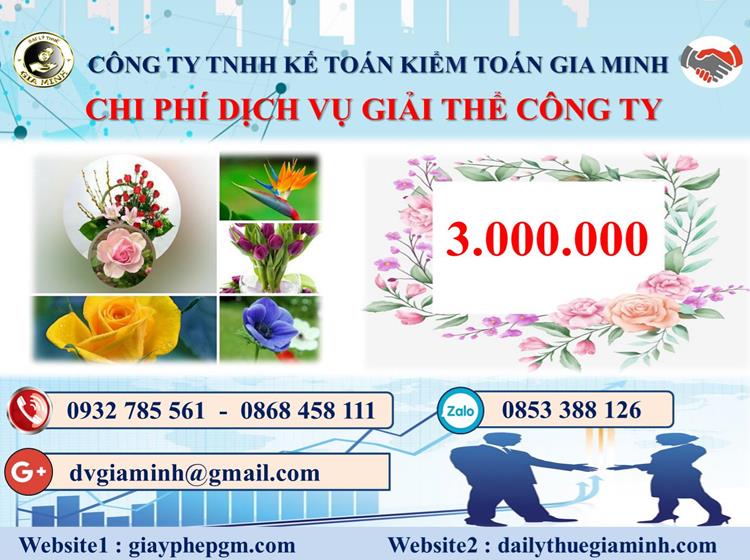 Chi phí thủ tục giải thể công ty tại Ninh Thuận
