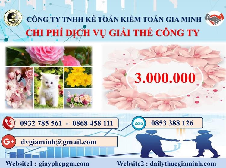 Chi phí thủ tục giải thể công ty tại Quận Bình Tân