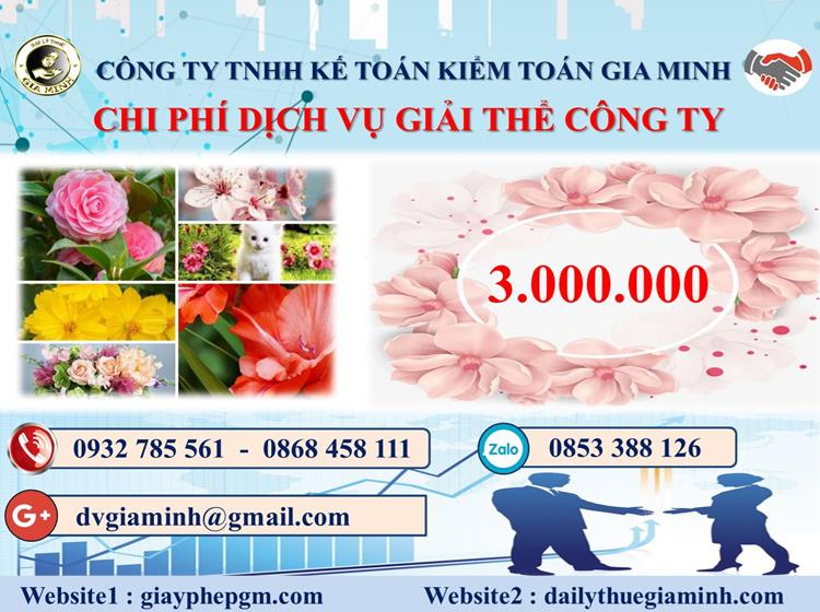 Chi phí thủ tục giải thể công ty tại Quận Hải An