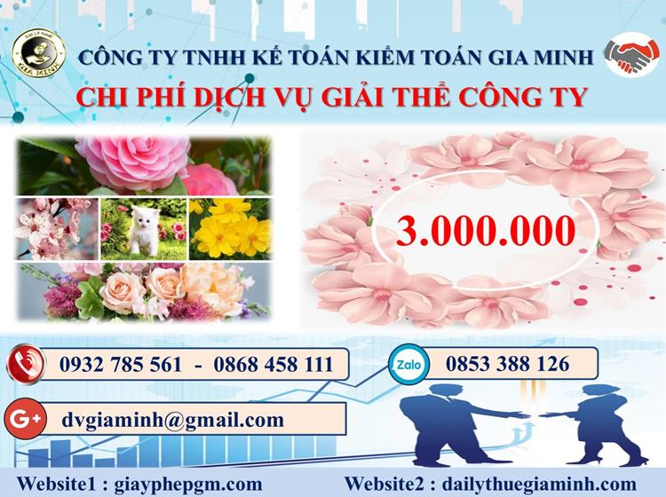 Chi phí thủ tục giải thể công ty tại Quận Ninh Kiều