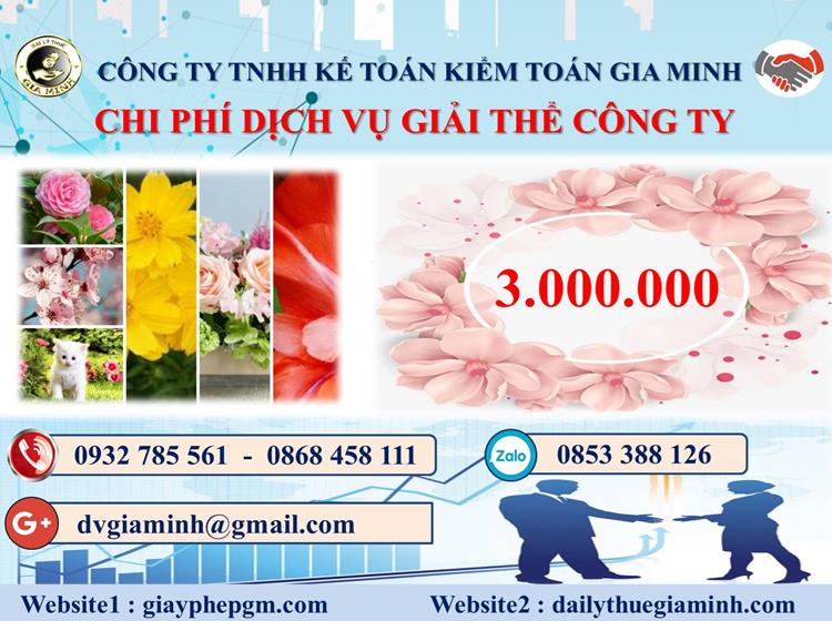 Chi phí thủ tục giải thể công ty tại Quận Tân Bình