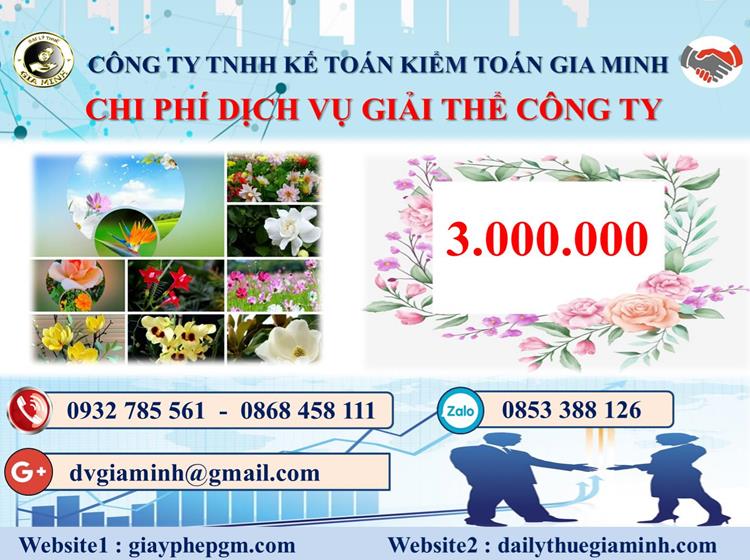 Chi phí thủ tục giải thể công ty tại Quận Tân Phú