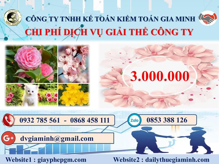 Chi phí thủ tục giải thể công ty tại Quảng Bình