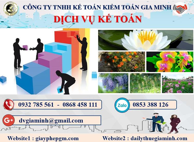 Thủ tục dịch vụ kế toán ở Huyện Quốc Oai