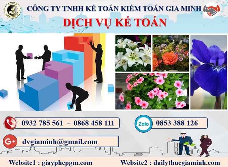 Thủ tục dịch vụ kế toán ở Quận Ô Môn