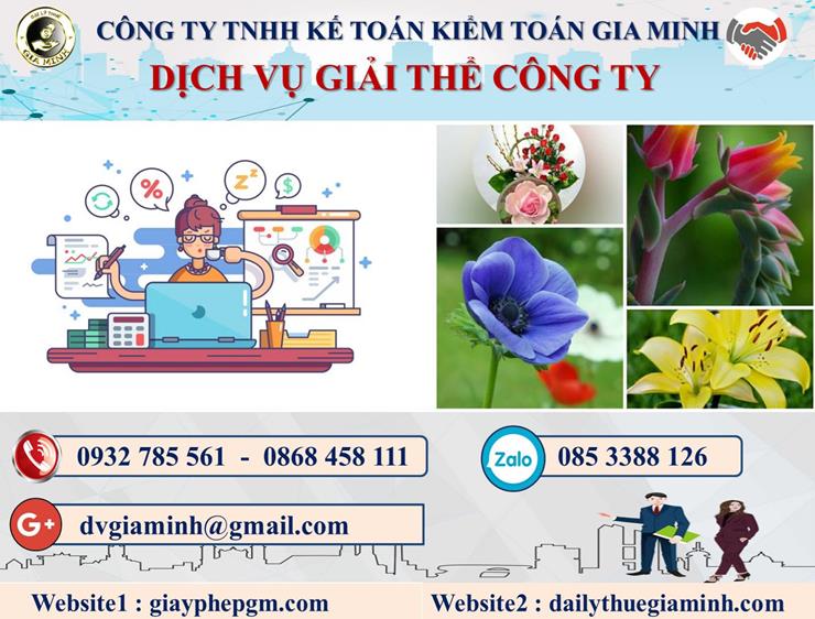 Thủ tục dịch vụ giải thể công ty trọn gói tại Bắc Giang