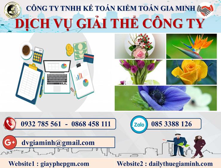 Thủ tục dịch vụ giải thể công ty trọn gói tại Cao Bằng