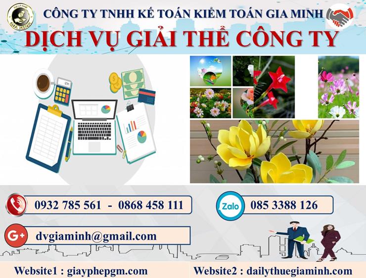Thủ tục dịch vụ giải thể công ty trọn gói tại Hà Tĩnh