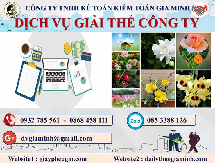 Thủ tục dịch vụ giải thể công ty trọn gói tại Huyện An Dương