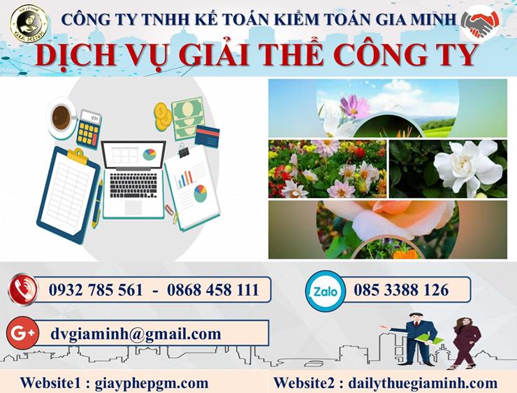 Thủ tục dịch vụ giải thể công ty trọn gói tại Huyện Mê Linh