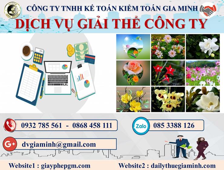 Thủ tục dịch vụ giải thể công ty trọn gói tại Quận Kiến An