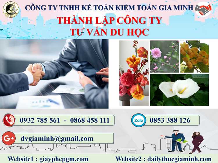Thủ tục thành lập công ty tư vấn du học tại Bình Thuận