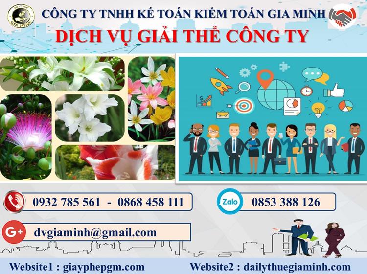 Trình tự dịch vụ giải thể công ty trọn gói ở Bình Định