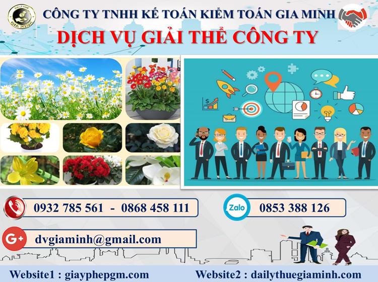 Trình tự dịch vụ giải thể công ty trọn gói ở Quảng Nam