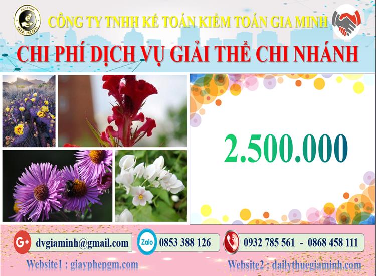Chi phí dịch vụ giải thể chi nhánh tại Hà Nội