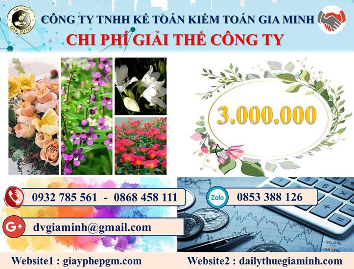 Chi phí dịch vụ giải thể công ty nhanh gọn uy tín Nam Định