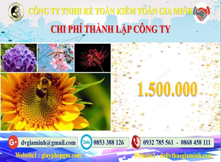 Chi phí dịch vụ thành lập công ty ở Thành Phố Hà Nội