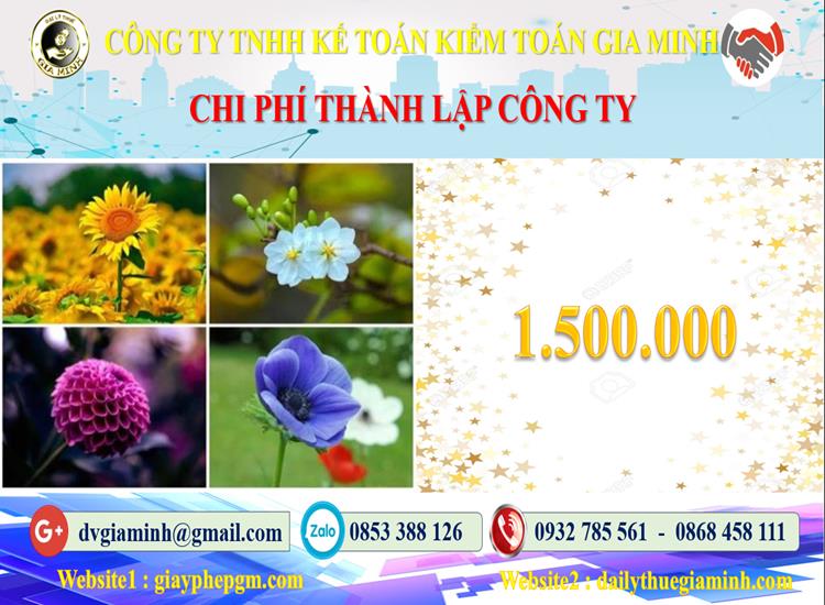 Chi phí dịch vụ thành lập công ty ở TP Hà Nội