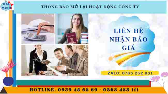 Chi phí đăng ký hoạt động trở lại của của công ty tại Cần Thơ
