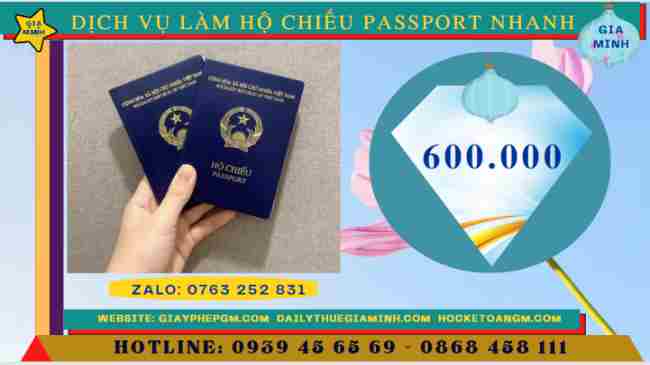 Chi phí dịch vụ làm hộ chiếu (passport) nhanh tại Cần Thơ
