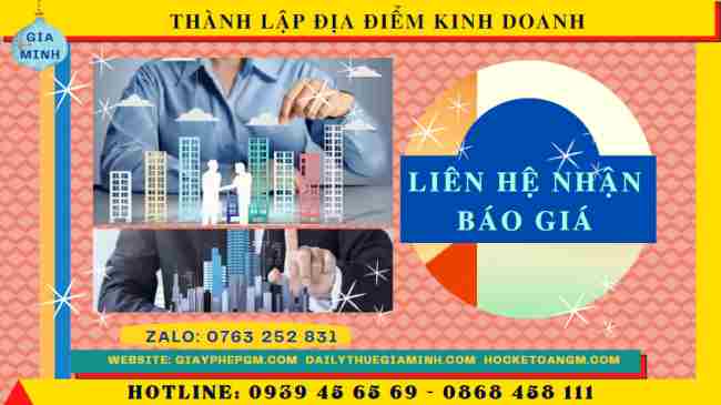 Dịch vụ thành lập địa điểm kinh doanh tại Cần Thơ Chi phí thành lập địa điểm kinh doanh tại Cần Thơ