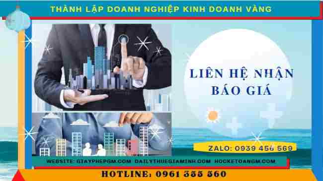Thành lập doanh nghiệp kinh doanh vàng tại Cần Thơ Chi phí thành lập doanh nghiệp mua bán vàng miếng tại Cần Thơ