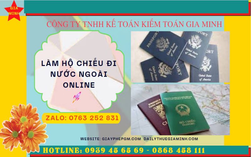 Làm hộ chiếu đi nước ngoài online trọn gói