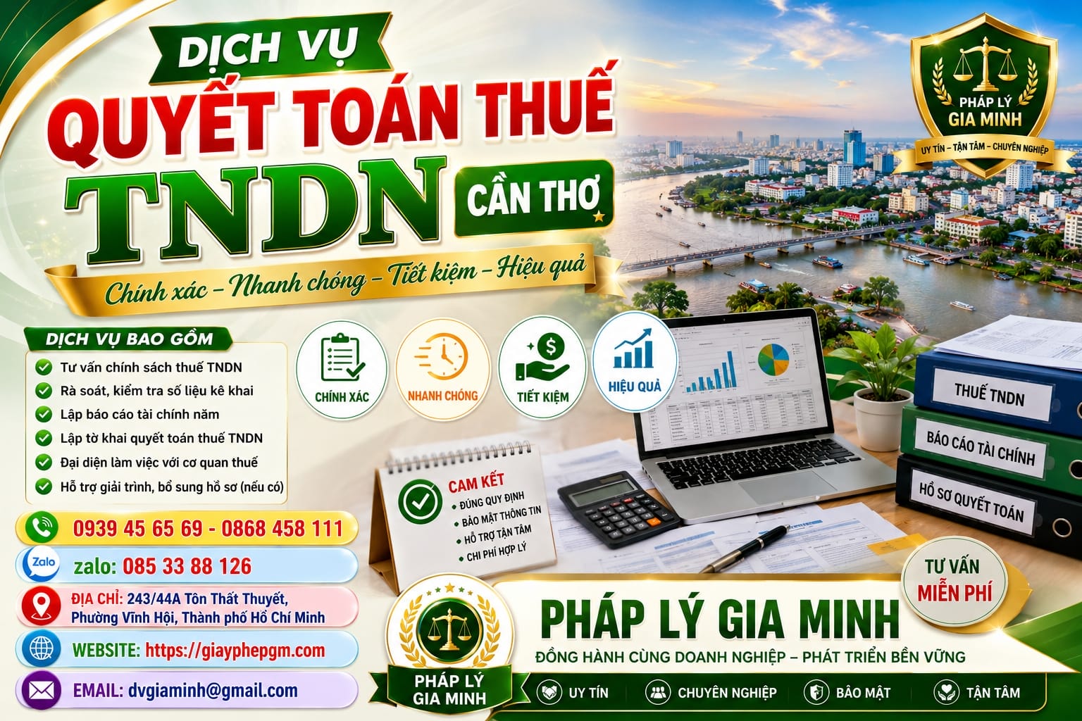 Quyết toán thuế thu nhập doanh nghiệp Cần Thơ – Hướng dẫn và chi phí cho doanh nghiệp Dịch Vụ Quyết Toán Thuế TNDN Cần Thơ