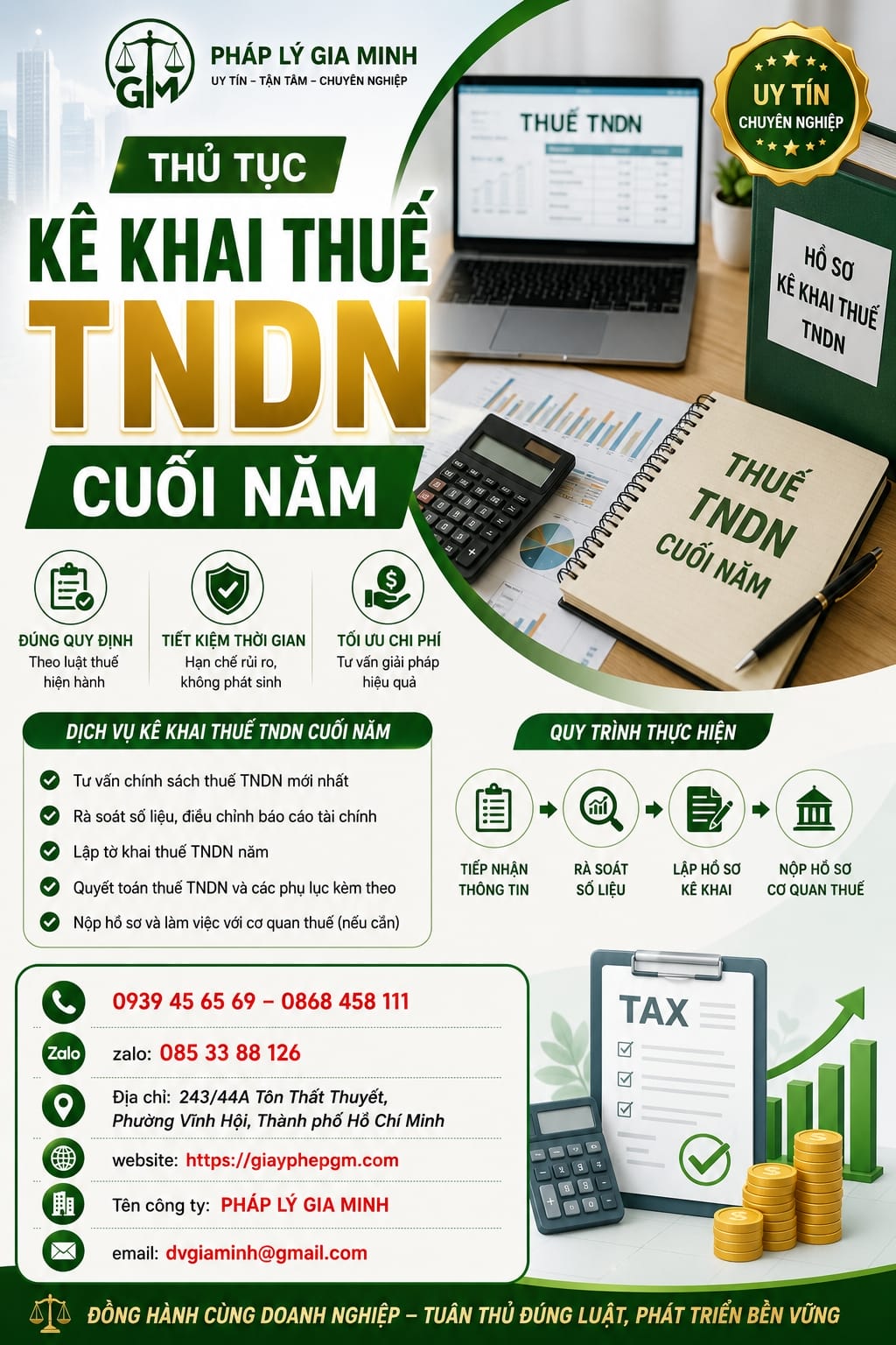 Quyết toán thuế thu nhập doanh nghiệp Cần Thơ – Hướng dẫn và chi phí cho doanh nghiệp Thủ Tục Kê Khai Thuế TNDN Cuối Năm