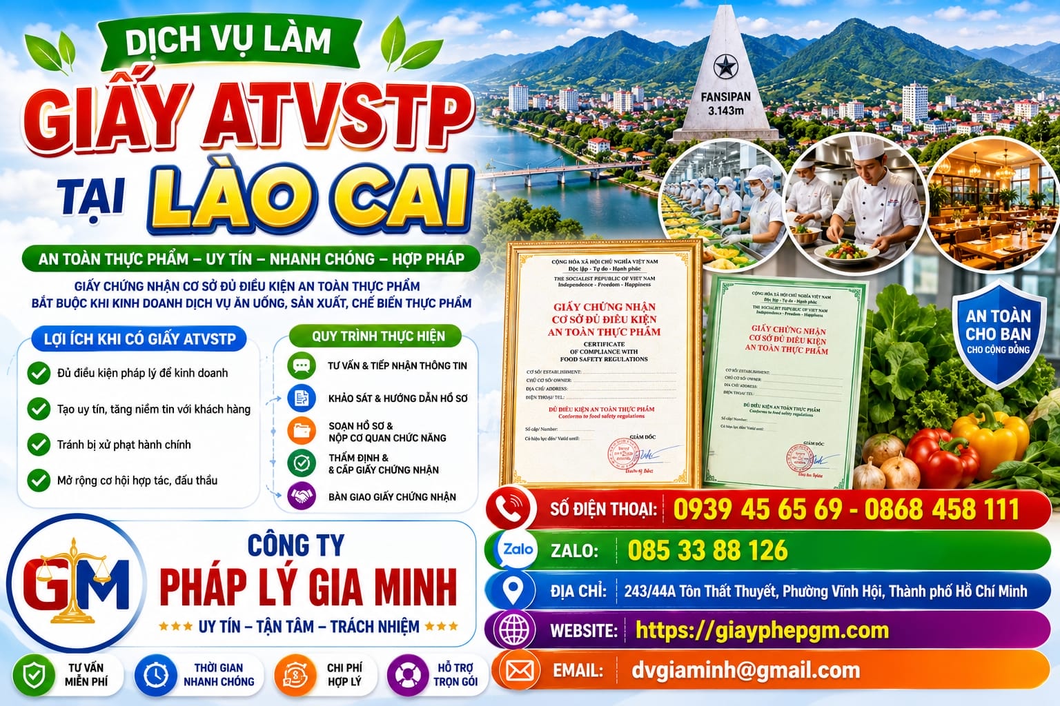 Dịch Vụ Làm Giấy ATVSTP Tại Lào Cai