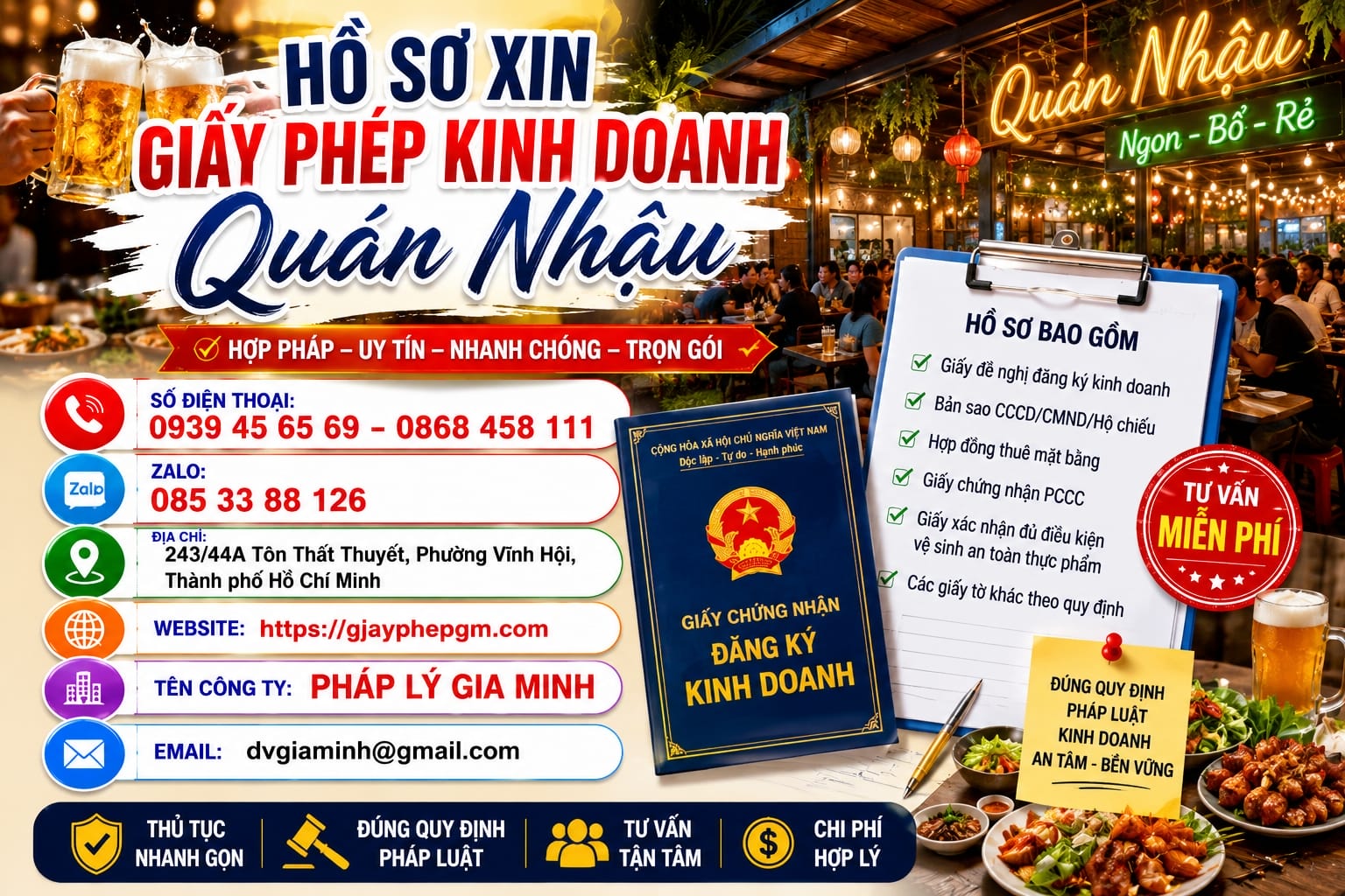 Làm giấy phép quán nhậu tại Lào Cai: Thủ tục, chi phí và kinh nghiệm mở quán thành công Dịch Vụ Xin Phép Quán Ăn Nhậu Lào Cai