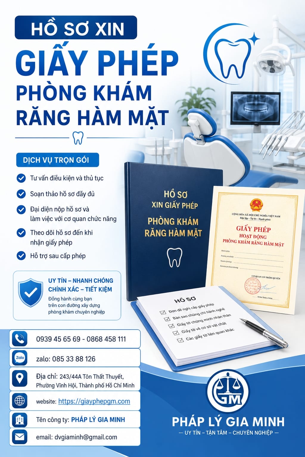 Hồ Sơ Xin Giấy Phép Phòng Khám Răng Hàm Mặt