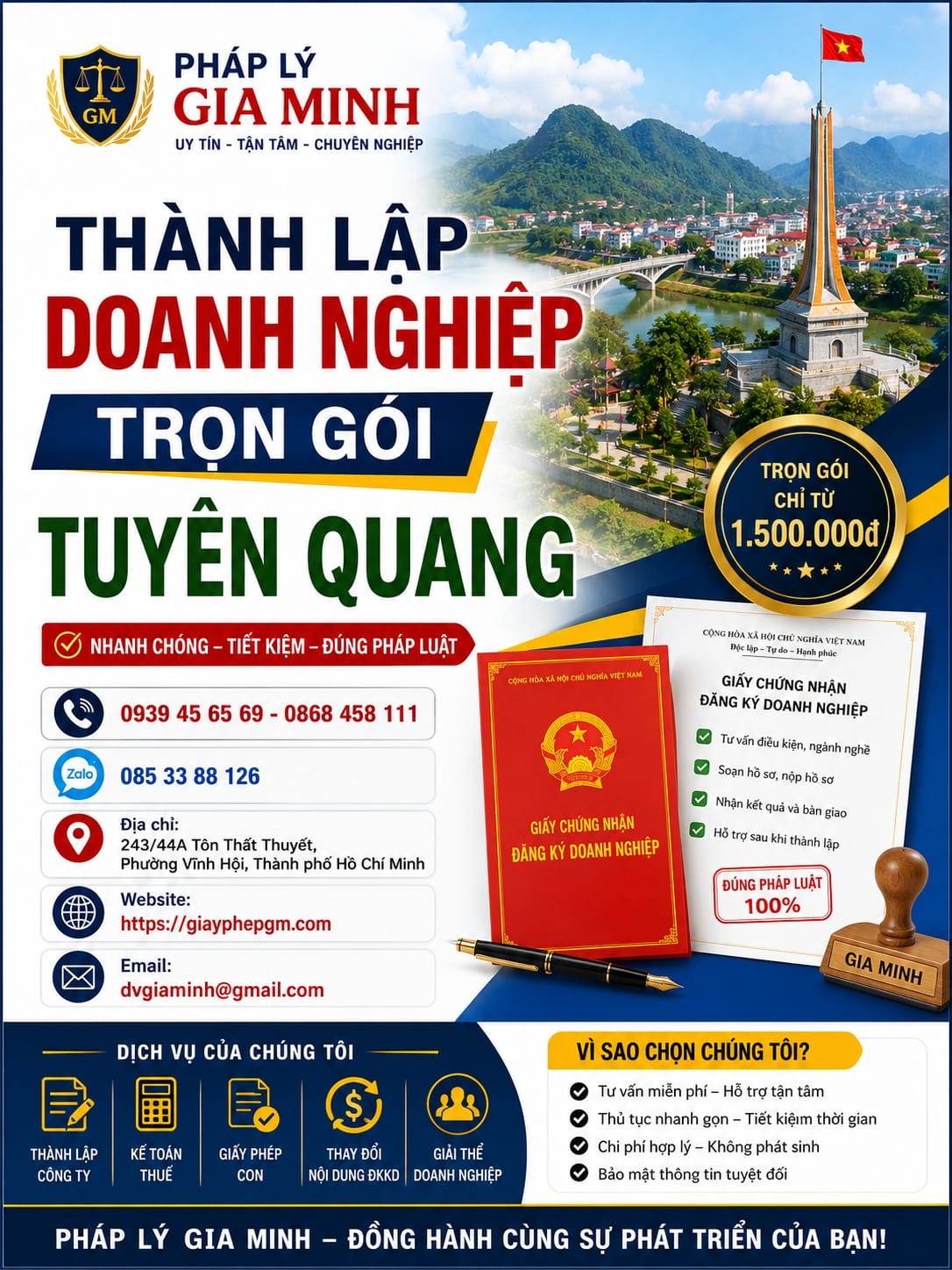 Thành Lập Doanh Nghiệp Trọn Gói Tuyên Quang