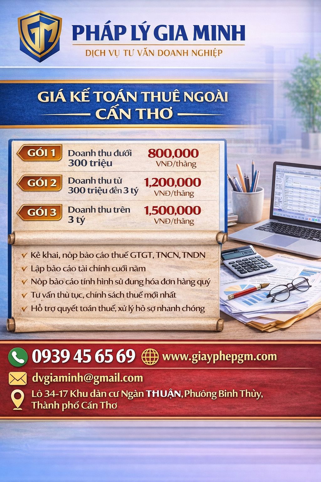 Dọn dẹp sổ sách kế toán tại Cần Thơ tiết kiệm chi phí
