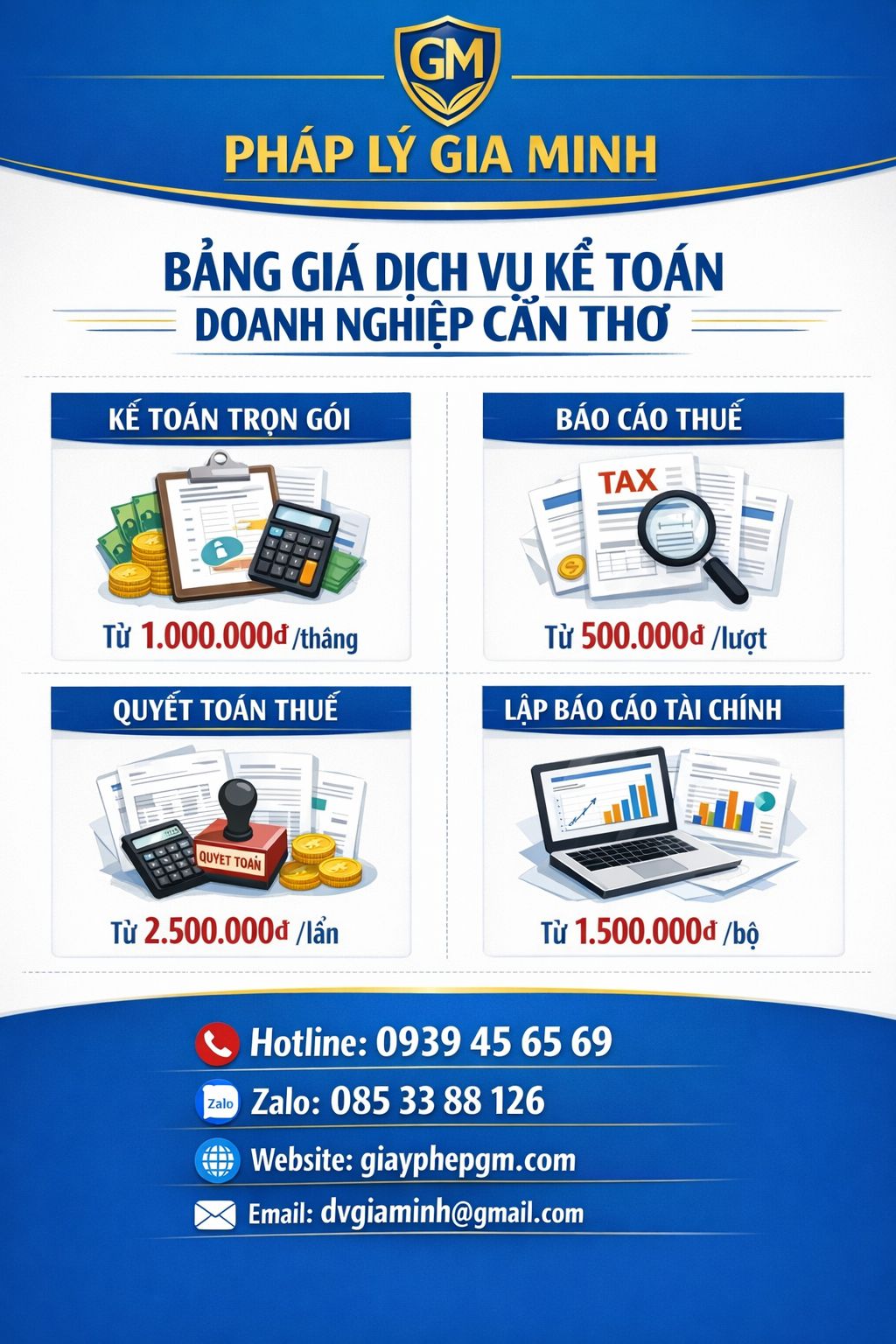 Dọn dẹp sổ sách kế toán tại Cần Thơ trọn gói
