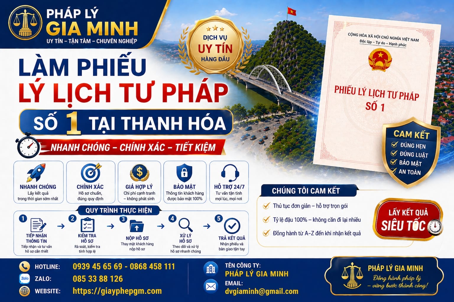 Thủ tục xin lý lịch tư pháp tại Thanh Hóa đơn giản nhất – Hướng dẫn chi tiết từ A đến Z Làm lý lịch tư pháp Thanh Hóa cần những gì